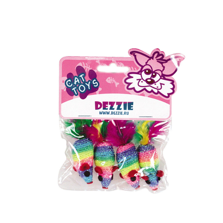 Dezzie Мышь разноцветная Игрушка для кошек – интернет-магазин Ле’Муррр