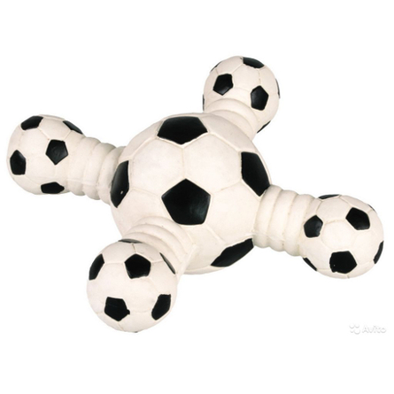 Dezzie Игрушка с пищалкой для собак Футбольные мячи, латекс – интернет-магазин Ле’Муррр
