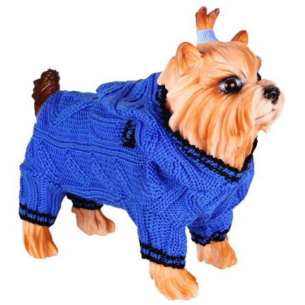 Dezzie Свитер с капюшоном для собак, размер 20 см, синий – интернет-магазин Ле’Муррр