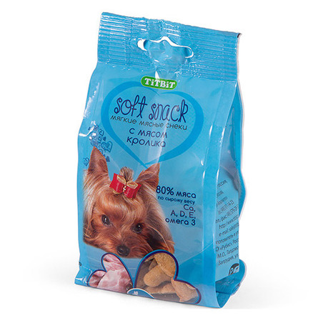 TiTBiT Soft Snack Снек мягкий для взрослых собак всех пород (с мясом кролика) – интернет-магазин Ле’Муррр