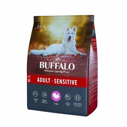 Mr.Buffalo ADULT M/L SENSITIVE Сухой корм для собак средних и крупных пород, индейка – интернет-магазин Ле’Муррр